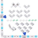 Ersan - connecteurs led 8 mm 4 broches rvb 8 x connecteurs d'angle en forme de l, 10 bornes adaptateur ... Ersan - connecteurs led 8 mm 4 broches rvb 8 x connecteurs d'angle en forme de l, 10 bornes adaptateur ...
