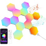 Ersan - panneau led hexagonal gaming murale lampe 12pcs smart music sync deco modulaires rgb lights ...