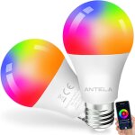 Ershi - ampoule intelligente wifi e27 9w led multicouleurs rgb + cct 2700k - 6500k compatible avec alexa ...