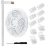 Ershi - kit de connecteurs de bande led 3 broches 10 mm, comprend 10 connecteurs led et un cble d'extension ...