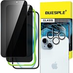 Eryi - [2 + 2 pices] verre tremp anti espion pour iphone 15 plus 6, 7 pouces avec protection d'objectif ...