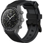 Eryi - bracelet pour montre omega x swatch moonswatch 20mm, bracelet de remplacement en silicone souple ...