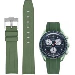Eryi - bracelets pour montre omega x swatch moonswatch, courbe sans soudure, bracelet de rechange silicone ...