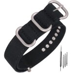 Eryi - bracelet de montre en toile, nato strap militaire bracelet de rechange canvas18mm 20mm 22mm 24mm ...