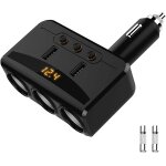 Eryi - chargeur allume cigare usb chargeur voiture 100w 5 in 1 multi prise allume cigare 12v / 24v charge ...