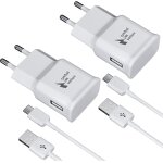 Eryi - (lot de 2) usb chargeur avec 1, 5m c�ble usb c rapide c�ble pour samsung galaxy a15 a14 a13 a05s ...