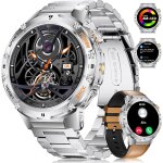 Esfoe 2025 montre connecte homme avec torche led, 1, 43  amoled montre connecte militaire avec 530mah ...