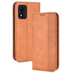 Etui pour alcatel 1b 2022 portefeuille fermeture magnétique cuir pu - le brun Etui pour alcatel 1b 2022 portefeuille fermeture magnétique cuir pu - le brun