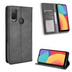 Etui pour alcatel 1l 2021 fermeture magnétique portefeuille cuir pu - noir Etui pour alcatel 1l 2021 fermeture magnétique portefeuille cuir pu - noir