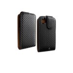 Etui aspect carbone noir pour samsung galaxy ace 2 i8160