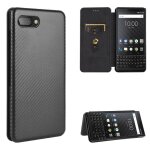 Etui pour blackberry key2 coque en cuir folio flip fibre de carbone magntique avec porte - cartes kickstand ...
