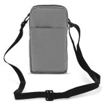 Etui ceinture smartphone passant ceinture mousqueton lanière 2 poches argent Etui ceinture smartphone passant ceinture mousqueton lanière 2 poches argent