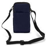 Etui ceinture smartphone passant ceinture mousqueton lani�re 2 poches bleu nuit