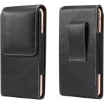 Etui ceinture vertical en cuir a boucle - housse universelle pour smartphone (max 17, 0 x 8, 3 x 1, 5 ...