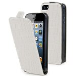 Etui clapet slim blanc crocs iphone 5 et film ecran