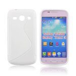 Etui coque arriere silicone luxe - samsung g350 galaxy core plus blanc facon s Etui coque arriere silicone luxe - samsung g350 galaxy core plus blanc facon s