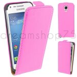 Etui coque housse a clapet en cuir pu samsung galaxy note 3 lite rose dreamshop75