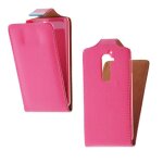 Etui coque housse a clapet rabat lg optimus g2 d802 - rose fushia