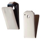 Etui coque housse de protection a clapet rabat htc one mini m4 - blanc
