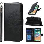 Etui coque pour iphone x / xs, fentes pour cartes protection etui housse en cuir pu pochette fermeture ...