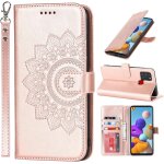 Etui coque pour samsung galaxy a21s protection housse en cuir pu pochette rabat clapet case porte carte ...
