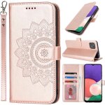Etui coque pour samsung galaxy a22 protection housse en cuir pu pochette rabat clapet case porte carte ...