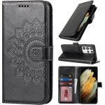 Etui coque pour samsung galaxy s21 ultra protection housse en cuir pu pochette rabat clapet case porte ...