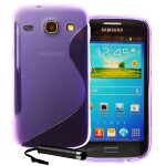 Etui coque souple en silicone pour samsung galaxy core plus g3500 s - line lilas incl. protecteur d'écran ... Etui coque souple en silicone pour samsung galaxy core plus g3500 s - line lilas incl. protecteur d'écran ...