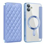 Etui en cuir anti - rfid pour samsung galaxy a05 avec protection magsafe, bleu