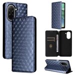 Etui en cuir flip texture quadrill�e pour redmi a5 4g, bleu