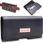 Etui en cuir pu avec blocage rfid et clip ceinture pour samsung s20 ultra, a14 5g, xcover 6 pro, a22 ...
