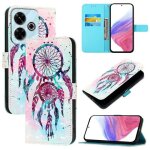 Etui en cuir a rabat horizontal 3d pour xiaomi redmi 13 4g, carillons eoliens en forme de goutte de couleur ...