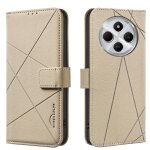 Etui en cuir rfid avec motif g�om�trique pour redmi 14c, beige
