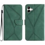 Etui en cuir pour samsung galaxy a07 5g avec coutures, vert
