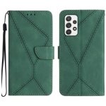 Etui en cuir pour samsung galaxy a52 / a52s avec coutures, vert