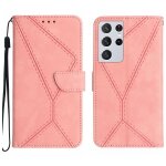 Etui en cuir pour samsung galaxy s21 ultra 5g, rose