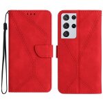Etui en cuir pour samsung galaxy s21 ultra 5g, rouge