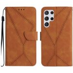 Etui en cuir pour samsung galaxy s22 ultra 5g, brun