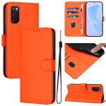 Etui en cuir uni avec cordon pour samsung galaxy s20 fe 2022, orange