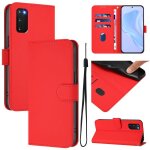 Etui en cuir uni avec cordon pour samsung galaxy s20 fe 2022, rouge