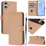 Etui en cuir uni avec lani�re pour samsung galaxy a06 4g / 5g, nu