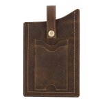 Etui en cuir vritable a clip de ceinture, etui pour tlphone portable de 6. 7 pouces, avec double poche ...