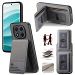 Etui en cuir vertical rfid pour redmi 14c, gris