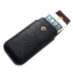 Etui en cuir verticale housse ceinture avec fermeture magnetique pour iphone xr - noir