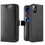 Etui dux kado iphone 12 mini noir avec rabat lat�ral avec logements cartes