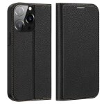 Etui dux skin - x2 iphone 14 pro - max noir avec rabat lat�ral avec logements carte