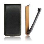 Etui flip case housse verticale pochette a rabat coque clapet en simili cuir noir pour samsung gt - s6802 ...
