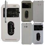 Etui flip coque pour htc one (m8) 5. 0 s - view support - blanc + stylet Etui flip coque pour htc one (m8) 5. 0 s - view support - blanc + stylet