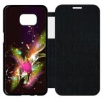 Etui a flip flap - d�cor abstrait feuille arabesque - compatible avec samsung galaxy s7 edge - plastique ...