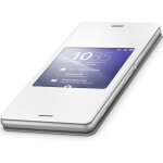 Etui folio blanc origine sony avec rabat latéral avec fenêtre pour xperia z3 compact scr26 Etui folio blanc origine sony avec rabat latéral avec fenêtre pour xperia z3 compact scr26